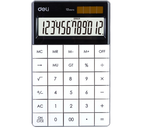 Калькулятор настольный DELI "1589" 12 разрядный, 166х104х15 мм, белый