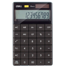 Калькулятор настольный DELI "1589" 12 разрядный, 166х104х15 мм, черный
