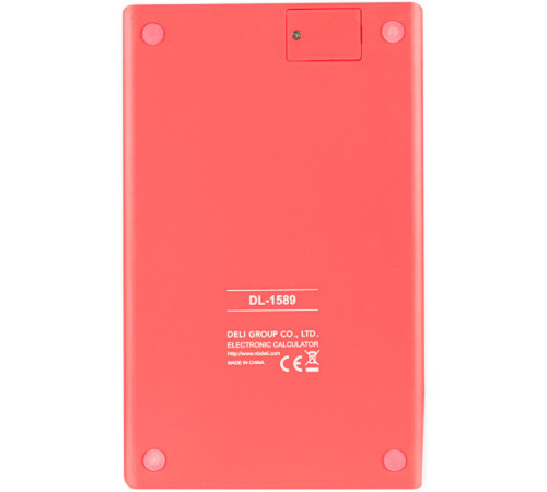 Калькулятор настольный DELI "1589" 12 разрядный, 166х104х15 мм, красный