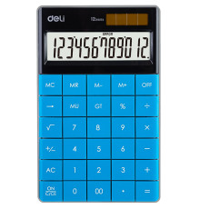 Калькулятор настольный DELI "1589" 12 разрядный, 166х104х15 мм, синий
