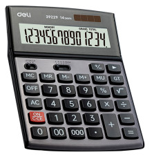 Калькулятор настольный DELI "39229" 14 разрядный серый