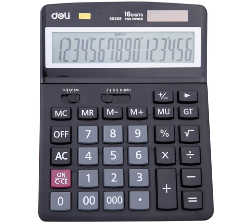 Калькулятор настольный DELI "39259" 16 разрядный черный