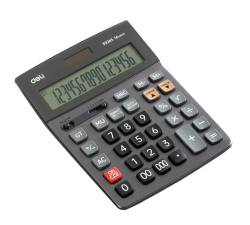 Калькулятор настольный DELI "39265" 16 разрядный серый