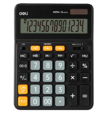 Калькулятор настольный DELI "EM994" 14 разрядный, 206.3х155.8х33.7 мм, черный