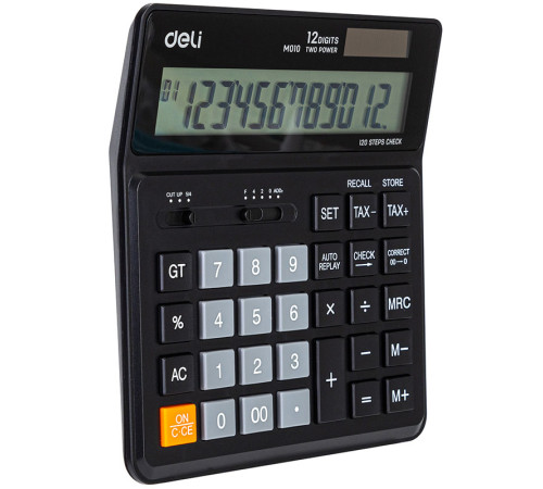 Калькулятор настольный DELI "М01020" 12 разрядный черный