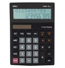 Калькулятор настольный DELI "M126" 12 разрядный, двухстрочный, черный