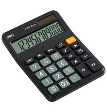 Калькулятор настольный DELI "М222" 12 разрядный, 150х110х28 мм, черный