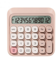 Калькулятор настольный DELI "М36" 12 разрядный, 130х133х27 мм, розовый
