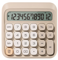 Калькулятор настольный DELI "М36" 12 разрядный, 130х133х27 мм, серый