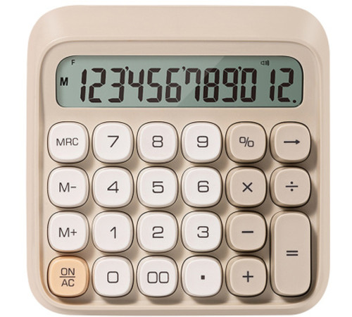 Калькулятор настольный DELI "М36" 12 разрядный, 130х133х27 мм, серый