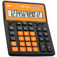 Калькулятор настольный DELI "М888" 12 разрядный, 202х159х31 мм, черный/оранжевый