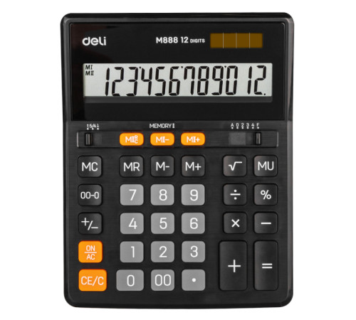 Калькулятор настольный DELI "М888" 12 разрядный черный