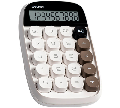 Калькулятор настольный DELI "TE35" 10 разрядный, 151х91х35 мм, белый