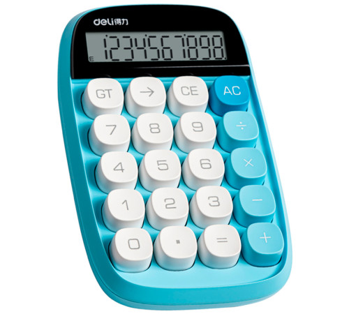 Калькулятор настольный DELI "TE35" 10 разрядный, 151х91х35 мм, синий