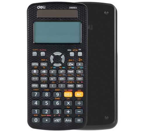 Калькулятор научный DELI ED-991EX, 12 разрядов, 552 функций, 180х90х20 мм, черный