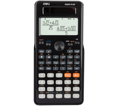 Калькулятор научный DELI ED82ES, 10+2 разрядов, 252 функции, +, черный