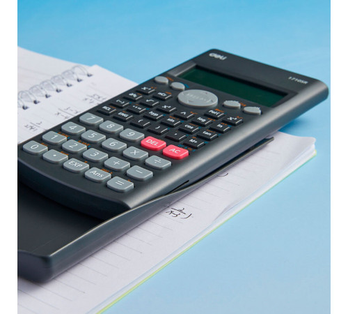 Калькулятор научный DELI "1710", 10+2 разряда, 240 функций, 162х84х19 мм, темно-серый