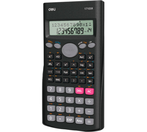 Калькулятор научный DELI "1710", 10+2 разряда, 240 функций, 162х84х19 мм, темно-серый