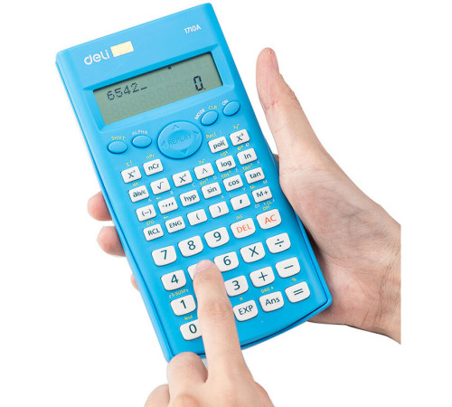 Калькулятор научный DELI "1710", 10+2 разряда, 240 функций, 165х88х23 мм, синий