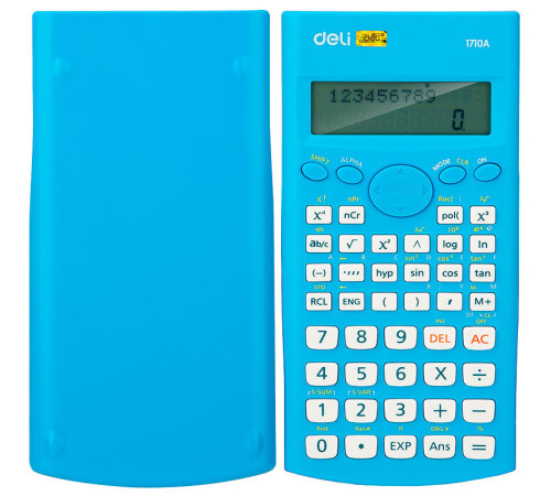 Калькулятор научный DELI "1710", 10+2 разряда, 240 функций, 165х88х23 мм, синий