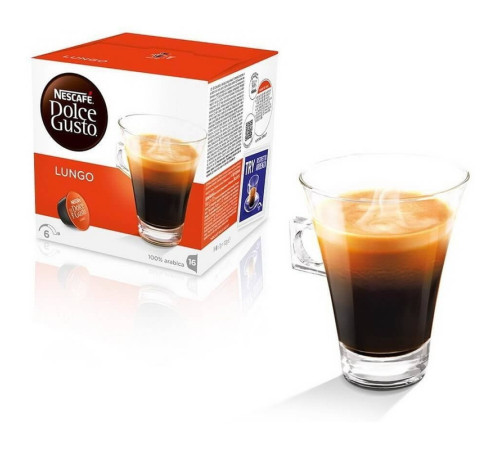Капсулы для кофемашин Nescafe Dolce Gusto Лунго, 16 штук в упаковке