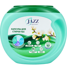 Капсулы для стирки Jazz, 4 в 1, 600 гр, 40 шт
