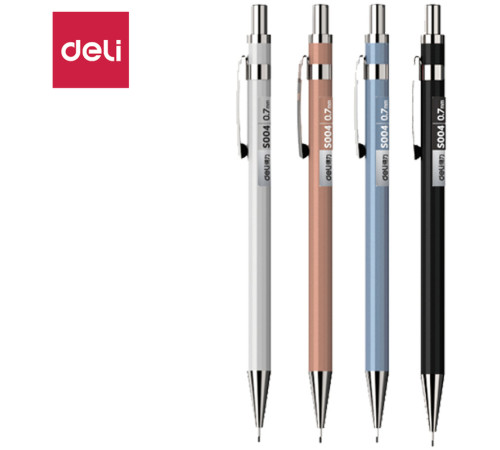 Карандаш механический DELI, 0,5 мм, металлический корпус, ассорти