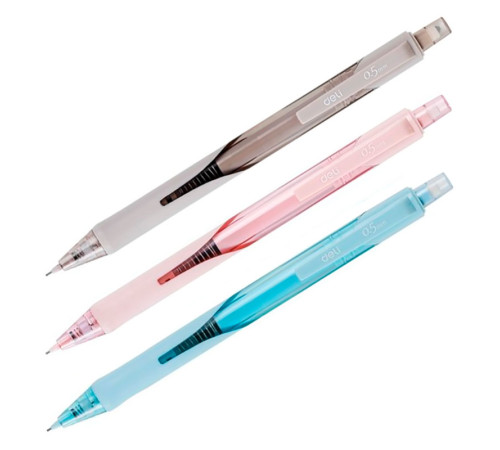 Карандаш механический DELI, 0,5 мм, пластиковый корпус ассорти