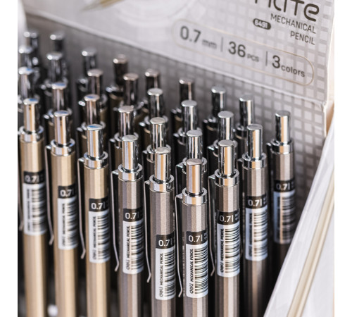 Карандаш механический DELI, 0,7 мм, металлический корпус ассорти