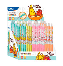 Карандаш механический DELI "Larva", 0,5 мм, пластиковый корпус ассорти