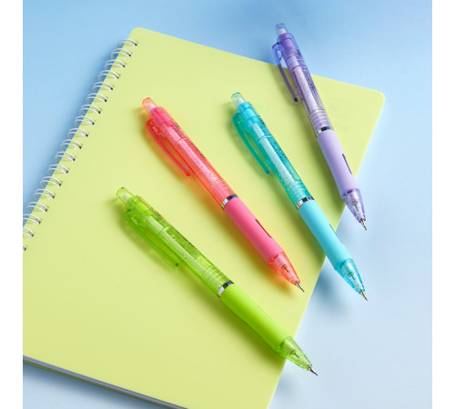 Карандаш механический DELI "Neonup", 0,5 мм, круглый корпус с ластиком, ассорти