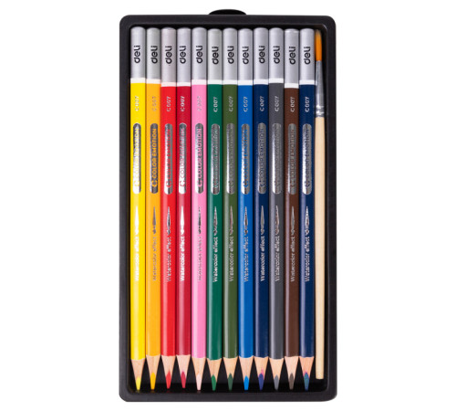 Карандаши акварельные Deli "Color Emotion", 12 цветов, картон