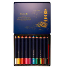 Карандаши акварельные Deli "Finenolo", 24 цвета, в метал. коробке