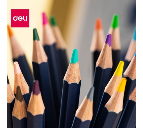 Карандаши акварельные Deli "Finenolo", 36 цветов, в метал. коробке