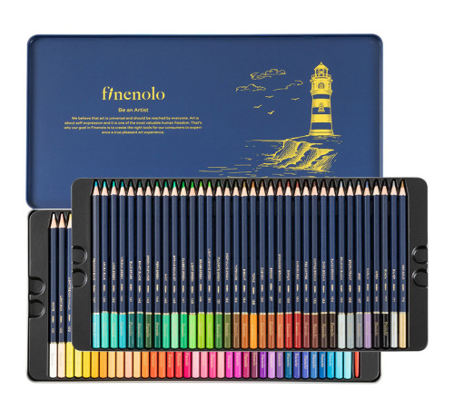 Карандаши акварельные Deli "Finenolo", 72 цвета, в метал. коробке