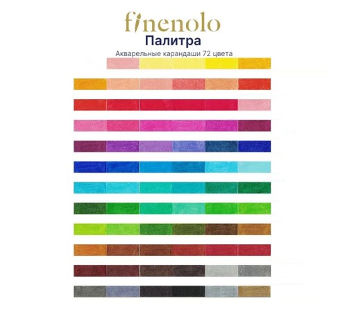 Карандаши акварельные Deli "Finenolo", 72 цвета, в метал. коробке