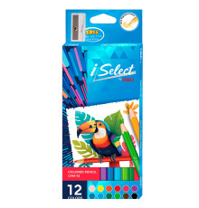 Карандаши цветные Deli " i Select", 12 цветов, картон