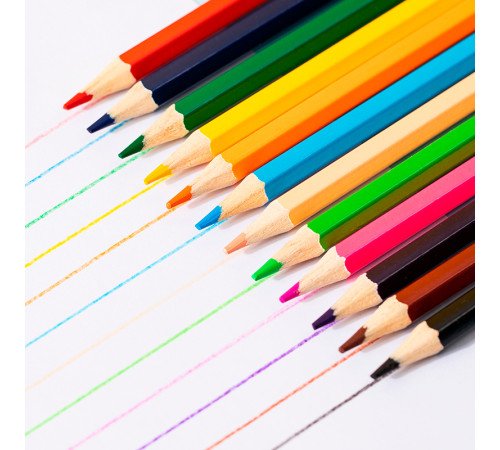 Карандаши цветные Deli "Bingoo", 12 цвета, картон