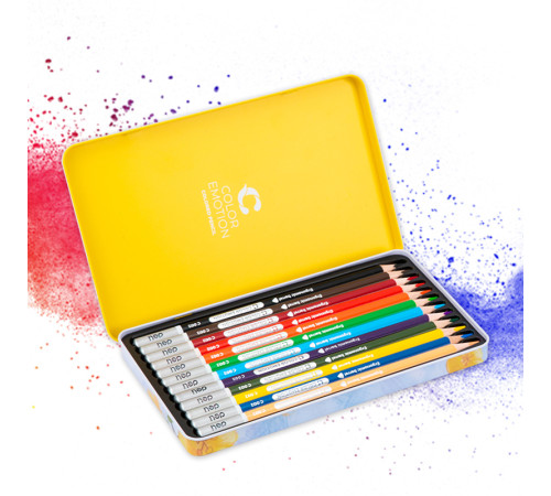 Карандаши цветные Deli "Color Emotion", 12 цветов, в метал. коробке