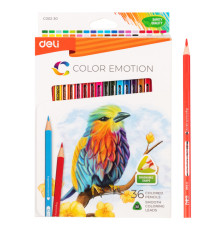 Карандаши цветные Deli "Color Emotion", 36 цветов, картон