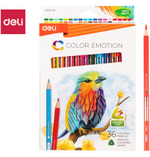 Карандаши цветные Deli "Color Emotion", 36 цветов, картон