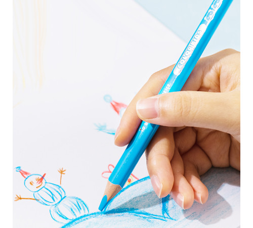 Карандаши цветные Deli "Color Kids", 12 цветов, трехгранные,  картон