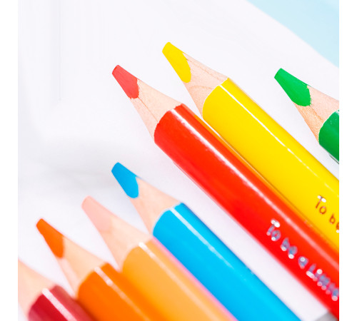 Карандаши цветные Deli "Color Kids", 6 цветов, трехгранные,  картон