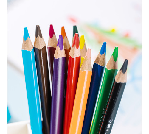 Карандаши цветные Deli "Color Kids", 6 цветов, трехгранные,  картон