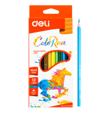Карандаши цветные Deli  "ColoRun" 12 цветов картон