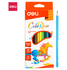 Карандаши цветные Deli  "ColoRun" 12 цветов картон