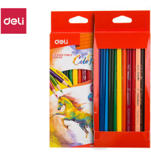 Карандаши цветные Deli "ColoRun", 12 цветов, картон