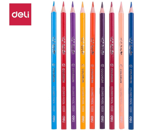 Карандаши цветные Deli "ColoRun", 18 цветов, картон
