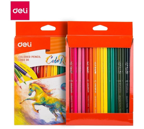 Карандаши цветные Deli "ColoRun", 36 цветов, картон