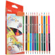Карандаши цветные Deli  "ColoRun", двухсторонние, 12 штук, 24 цвета, картон
